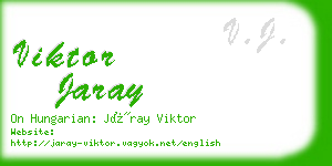 viktor jaray business card